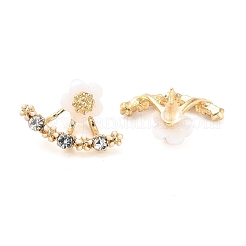 Alloy Glass Rhinestone Stud Earrings&nbsp;EJEW-B051-01G