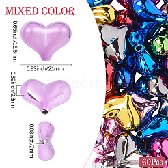 60Pcs UV Plating Opaque Acrylic Beads&nbsp;MACR-SP0001-66