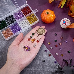 240Pcs 8 Colors Spray Painted Crackle Glass Beads Strands&nbsp;CCG-PH0001-21B