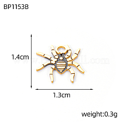 304 Stainless Steel Enamel Pendants&nbsp;STAS-OY016-41G
