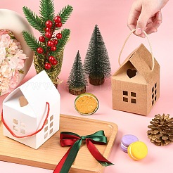 10 Sets House Shaped Paper Folding Candy Boxes&nbsp;CON-YW0001-74A