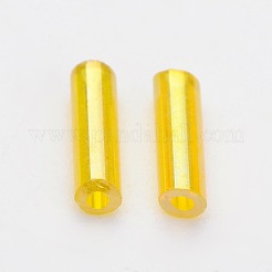 Transparent Colours Rainbow Glass Bugle Beads&nbsp;TSDB6MM170