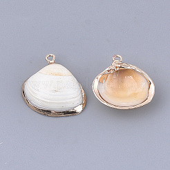 Electroplate Shell Pendants&nbsp;SSHEL-T009-18