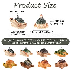 40Pcs 8 Styles Opaque Resin Pendants&nbsp;RESI-CJ0005-45
