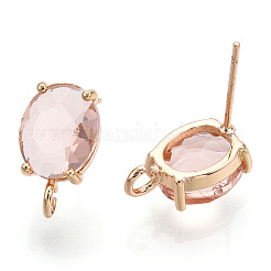 Brass Stud Earring Findings&nbsp;KK-S364-163H