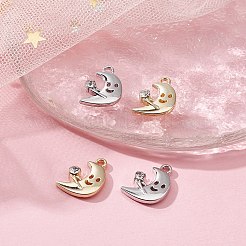 4Pcs 2 Colors Rack Plating Alloy Rhinestone Pendants&nbsp;FIND-YW0003-60