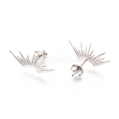 Anti-Tarnish Rhodium Plated 925 Sterling Silver Stud Earrings&nbsp;EJEW-AA00271-31P