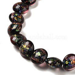 Handmade Dichroic Foil Glass Beads Strands&nbsp;DICH-U001-11D