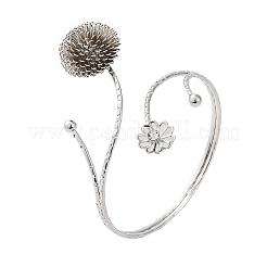 PincushionAlloy Arm Cuff Bangles for Girl Women&nbsp;LS-AJEW-A063-01B-P