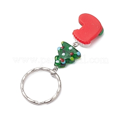 Handmade Lampwork Christmas Tree Keychains&nbsp;KEYC-JKC00983