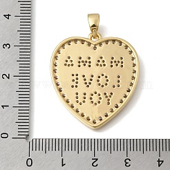 Mother's Day Brass Micro Pave Clear Cubic Zirconia Pendants&nbsp;KK-C255-36G
