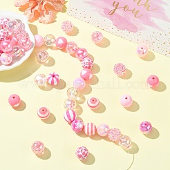 100Pcs Transparent & Opaque Acrylic Beads&nbsp;SACR-CJ0001-85