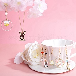 Mixed Shapes Alloy Enamel Pendants&nbsp;ENAM-SC0001-41