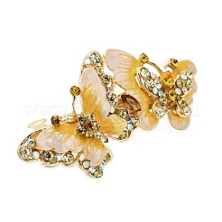 Alloy Rhinestone Enamel Hair Barrettes&nbsp;OHAR-B006-01G-03