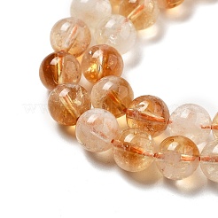 Heated Natural Citrine Beads Strands&nbsp;LS-G-A262-A01-8mm