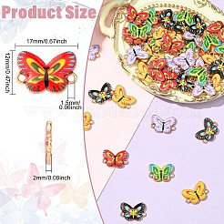 50Pcs 5 Colors Printed Alloy Connector Charms&nbsp;FIND-CJ0004-60