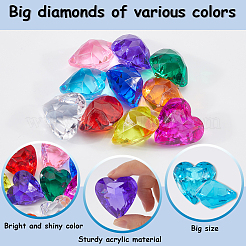 10Pcs 10 Colors Transparent Acrylic Beads&nbsp;TACR-SP0001-16