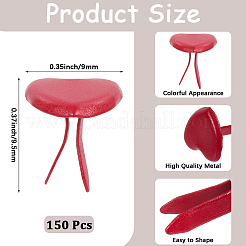 150Pcs Heart Shaped Iron Brads&nbsp;DIY-CP0012-33