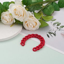 Handmade Rubberized Style Acrylic Curb Chains&nbsp;AJEW-JB00855-03
