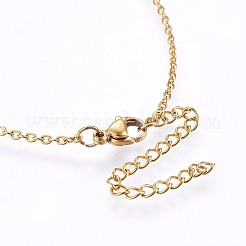 304 Stainless Steel Pendant Necklaces&nbsp;X-NJEW-H486-23G