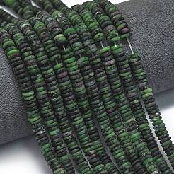 Frosted Natural Ruby in Zoisite Beads Strands&nbsp;G-K389-C20-01