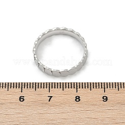 Flat Round 304 Stainless Steel Finger Rings&nbsp;RJEW-V001-01P