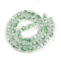 Luminous Handmade Silver Foil Glass Beads Strands&nbsp;FOIL-N029-02B-06