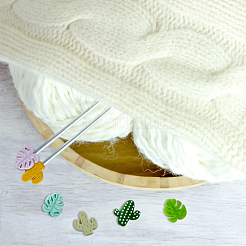 Cactus & Monstera Leaf Food Grade Eco-Friendly Silicone Beads&nbsp;DIY-DC0002-22