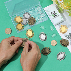 12Pcs 3 Colors Zinc Alloy Brooch Base Settings&nbsp;FIND-PH0029-30B