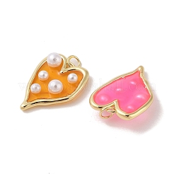 Rack Plating Brass & Epoxy Resin Pendants&nbsp;KK-Z047-05G-RS