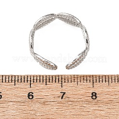 304 Stainless Steel Cuff Open Rings&nbsp;RJEW-P191-07P
