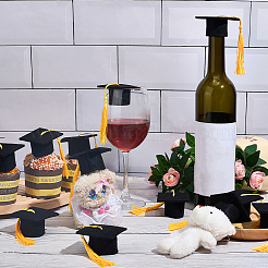 12Pcs Mini Felt Fabric Graduation Hat with Tassels&nbsp;AJEW-CP0010-10