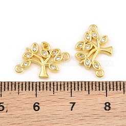 Brass Pave Clear Cubic Zirconia Connector Charms&nbsp;CU-CBA5CB0-09G