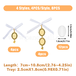 Oval Alloy Pendant Decorations&nbsp;HJEW-AB00499