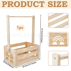 Rectangle Wooden Baby Shower Closet Crates&nbsp;ODIS-WH0099-102A