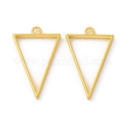 Rack Plating Alloy Triangle Open Back Bezel Pendants&nbsp;PALLOY-S047-09E-FF