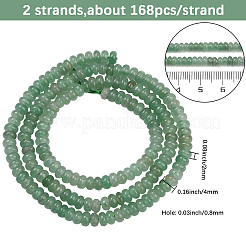 2 Strands Natural Green Aventurine Beads Strands&nbsp;G-PA0001-26