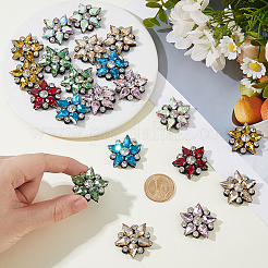 14Pcs 7 Colors Rhinestone Iron on/Sew On Patches&nbsp;DIY-HS0001-95