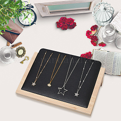 Wooden Slant Back Necklace Organizer Jewelry Display Stands&nbsp;AJEW-WH20033-046B