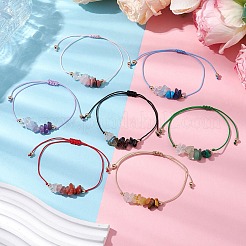 Gemstone Braided Bead Bracelet Sets&nbsp;BJEW-JB11013