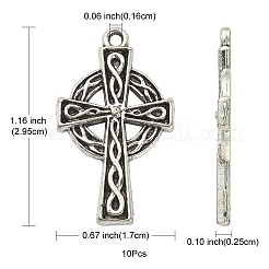 10Pcs Irish Tibetan Style Alloy Pendants&nbsp;PALLOY-YW0001-30
