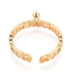 Heart Brass & Enamel Cup Peg Ring Settings&nbsp;KK-N274-17G