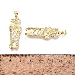 Religion Brass Micro Pave Clear Cubic Zirconia Pendants&nbsp;KK-N287-46D-G
