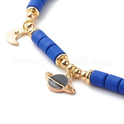 Alloy Enamel Planet & Astronaut Pendant Necklace Set&nbsp;NJEW-JN03622