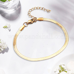 1Pc 304 Stainless Steel Herringbone Chains Bracelet for Men Women&nbsp;BJEW-DJ0001-68