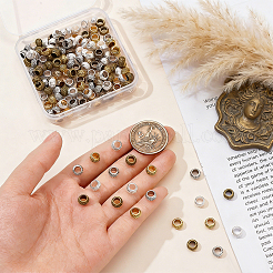 160Pcs 4 Colors Tibetan Style Alloy European Beads&nbsp;FIND-PH0038-91