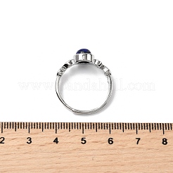 Natural Lapis Lazuli Finger Rings&nbsp;RJEW-A084-04P-10