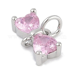 Rack Plating Brass Micro Pave Cubic Zirconia Links&nbsp;KK-Q028-14P