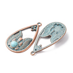 Alloy with Synthetic Turquoise Pendants&nbsp;FIND-B055-01I