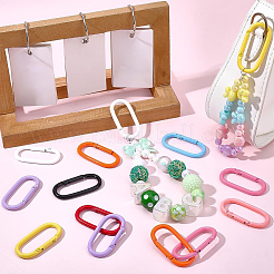 18Pcs 9 Colors Alloy Spring Gate Rings&nbsp;FIND-SC0022-16